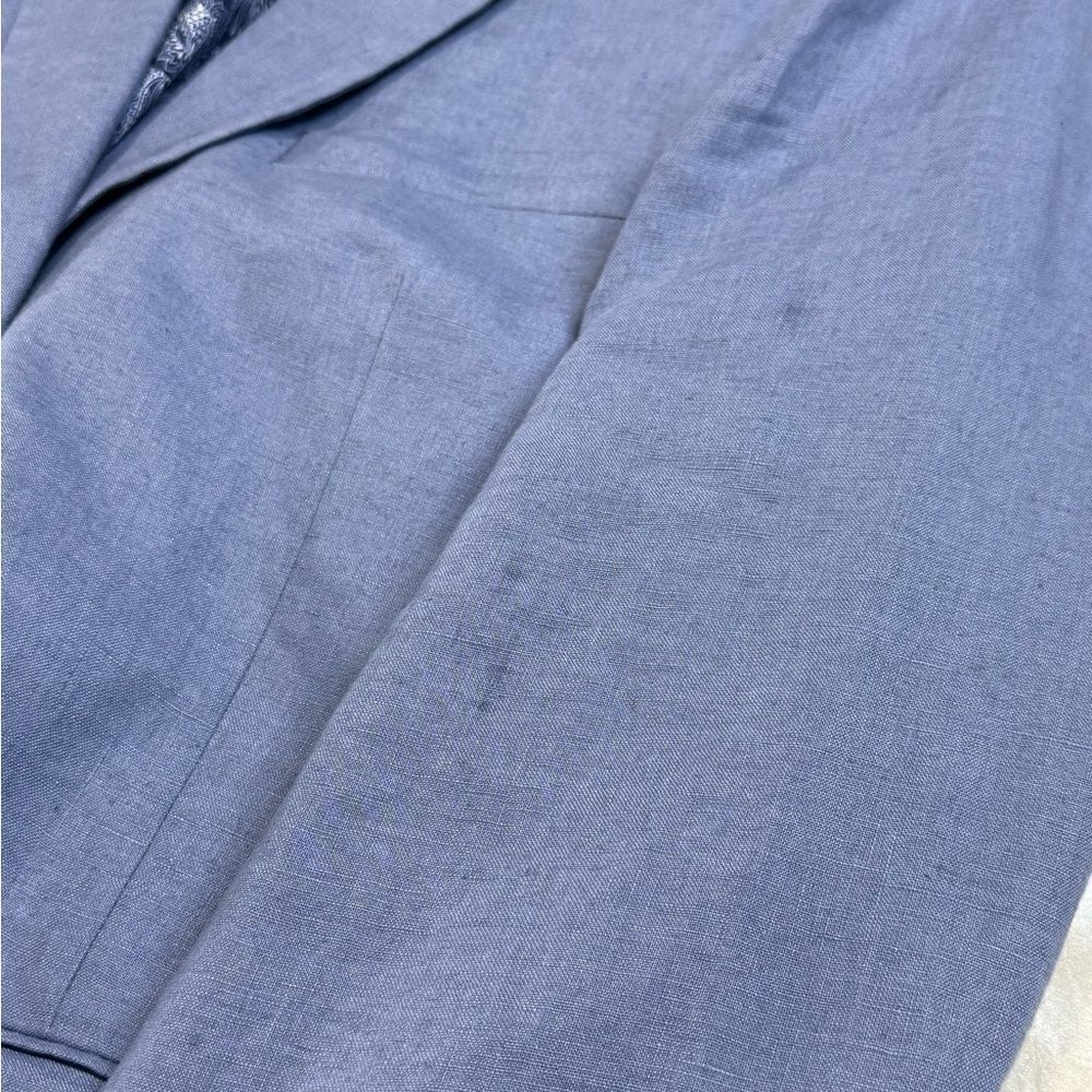 Ralph Lauren Polo 100% Linen 42R Sport Jacket Blazer Blue Paisley Black Label - Picture 10 of 10